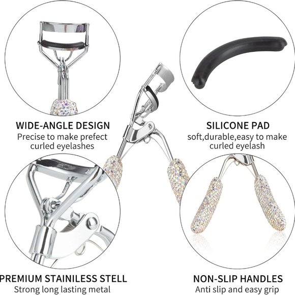 NWT Sparkling Crystal Rhinestone Bling Silver Stocking Stuffers Makeup B… - Picture 13 of 17